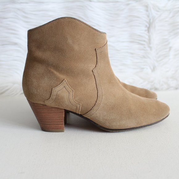 Isabel Marant Etoile Taupe Suede Dicker Boots 38 - Picture 3 of 16